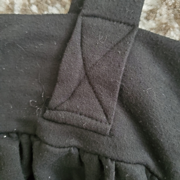 *M* Black Bib/Overall Babydoll Style Dress - Picture 5 of 5